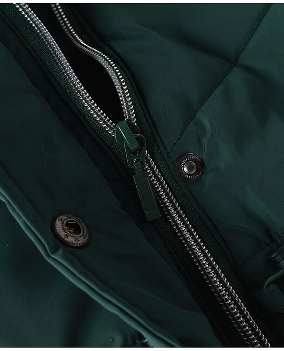 Babyhug Woven Full Sleeves Padded/Quilted Winter Jacket - Green