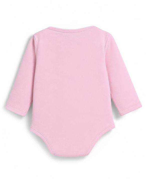 Babyhug 100% Cotton Interlock Knit Full Sleeves Solid Onesies Pack of 5 - Pink, Purple & Beige