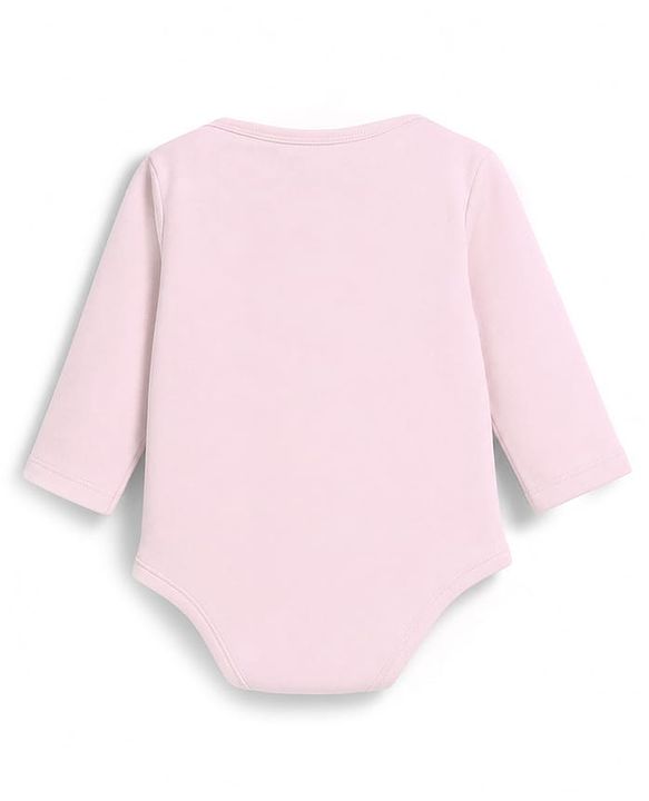Babyhug 100% Cotton Interlock Knit Full Sleeves Solid Onesies Pack of 5 - Pink, Purple & Beige