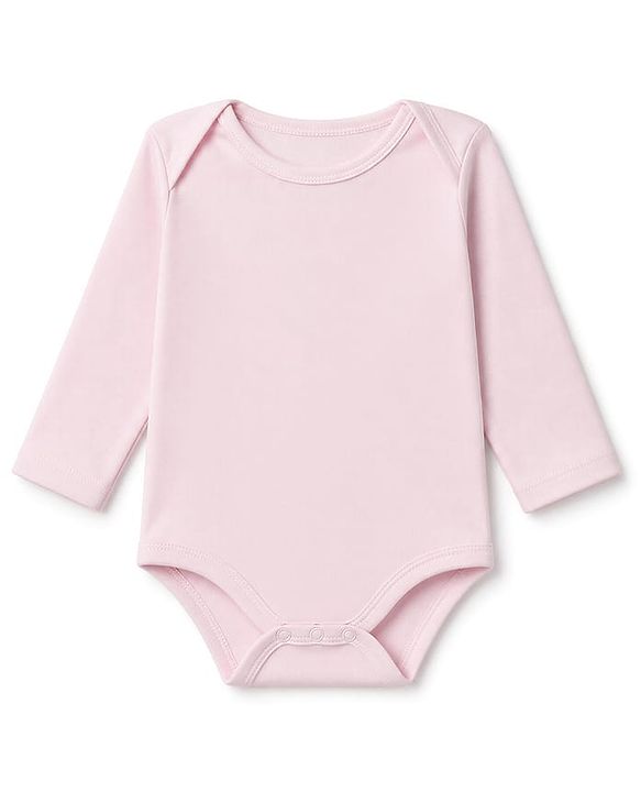 Babyhug 100% Cotton Interlock Knit Full Sleeves Solid Onesies Pack of 5 - Pink, Purple & Beige