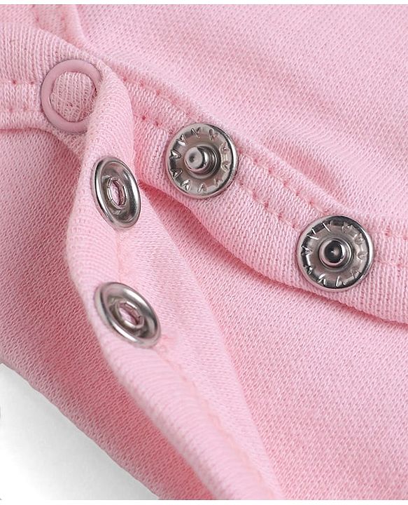 Babyhug 100% Cotton Interlock Knit Full Sleeves Solid Onesies Pack of 5 - Pink, Purple & Beige