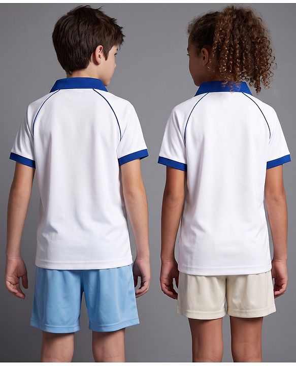 Pine Active Knit Half Sleeves Football Tee With Text Print - White