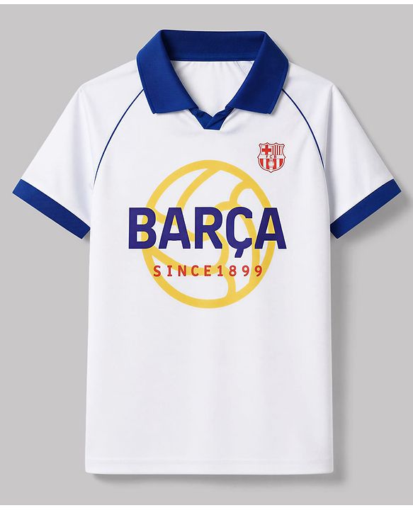 Pine Active Knit Half Sleeves Football Tee With Text Print - White
