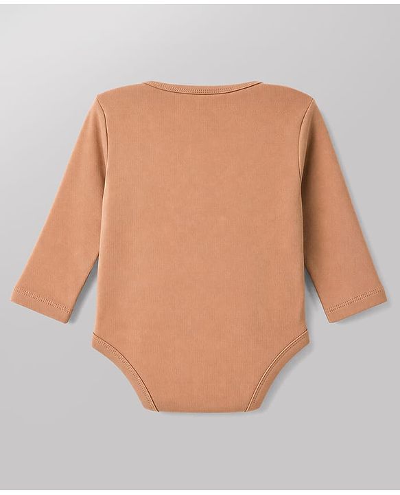 Babyhug 100% Cotton Knit Full Sleeves Solid Onesies Pack Of 5 - Light Green White & Orange