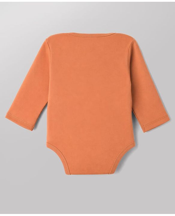 Babyhug 100% Cotton Knit Full Sleeves Solid Onesies Pack Of 5 - Light Green White & Orange
