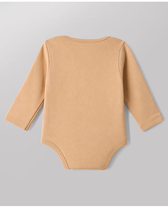 Babyhug 100% Cotton Knit Full Sleeves Solid Onesies Pack Of 5 - Light Green White & Orange
