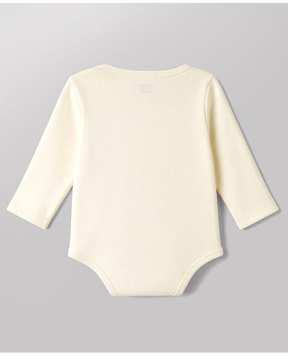 Babyhug 100% Cotton Knit Full Sleeves Solid Onesies Pack Of 5 - Light Green White & Orange