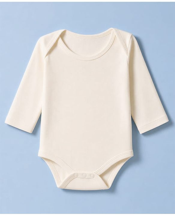 Babyhug 100% Cotton Interlock Knit Full Sleeves Onesies Pack of 3 - White, Pink & Peach