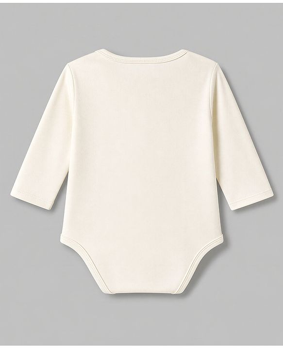 Babyhug 100% Cotton Interlock Knit Full Sleeves Onesies Pack of 3 - White, Green & Navy Blue