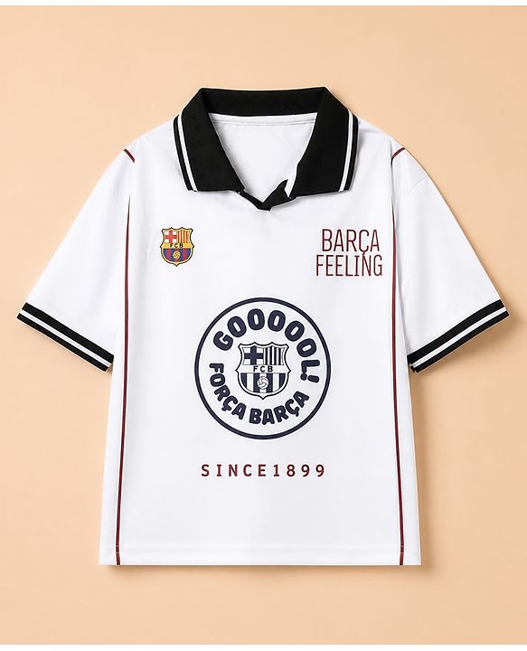 Pine Active Knit Football Half Sleeves Text Printed T-Shirt - White