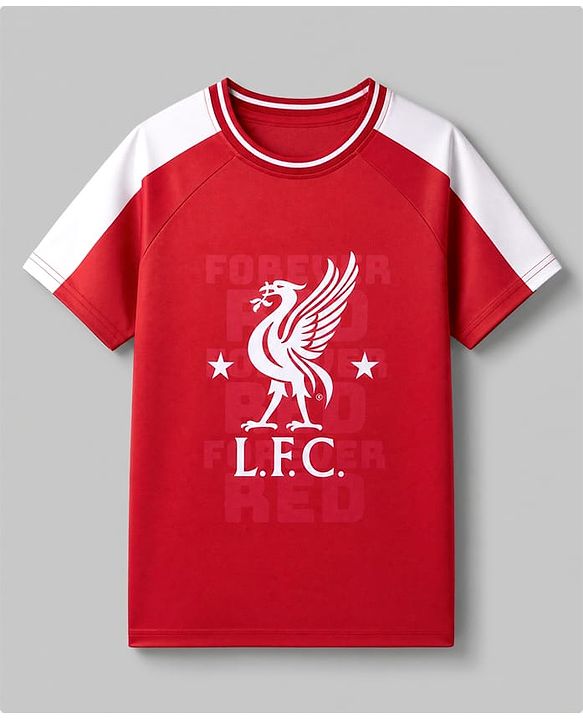 Pine Active Knit Half Sleeves Football T-Shirt With Text Print - Red