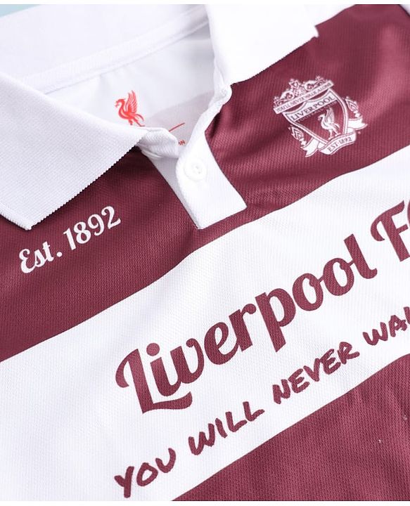 Pine Active Knit Half Sleeves Football Tee With Text Print - Maroon & White