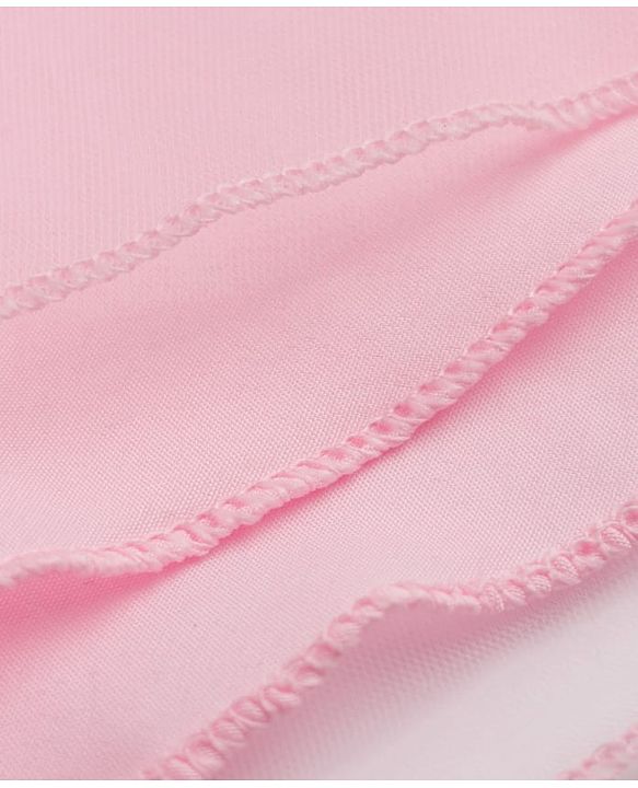 Babyhug Woven Frill Sleeves Brocade Yoke Party Dress with Bow Applique - Pink