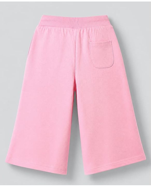 Babyhug Cotton Looper Knit Jogger Fit Lounge Pant with Cherries Embroidery in Pink