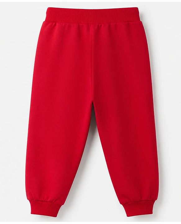 Babyhug Cotton Looper Knit Lounge Pant - Red