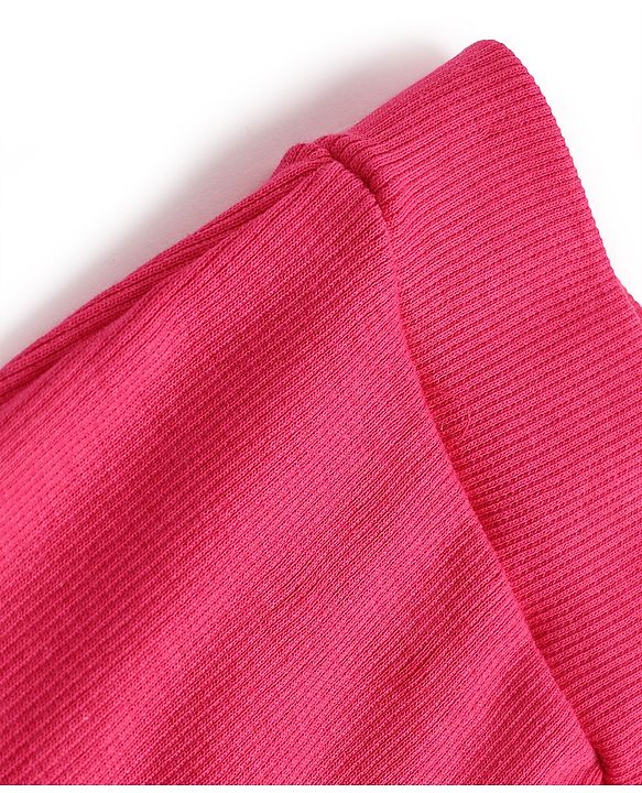 Pine Kids Cotton Lycra Knit Full Length Solid Flared Leggings - Dark Pink