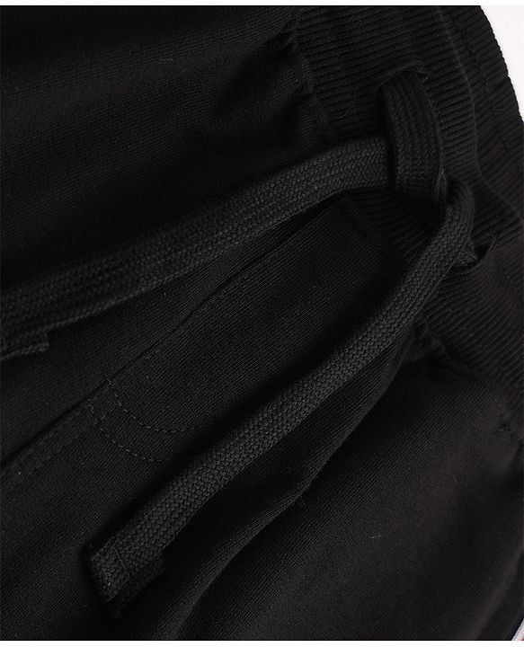 Pine Kids Knit Full Length Track Pant With Tape Detailing - Black