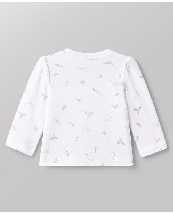 Babyhug 100% Cotton Knit Full Sleeves T-Shirts with Polka Dots, Floral & Animal Print - Purple White & Pink