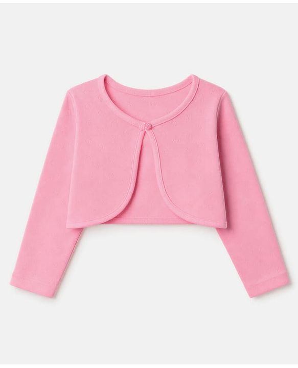 Babyhug Single Jersey Knit Full Sleeves Frock and Bloomer with Floral Print - Pink