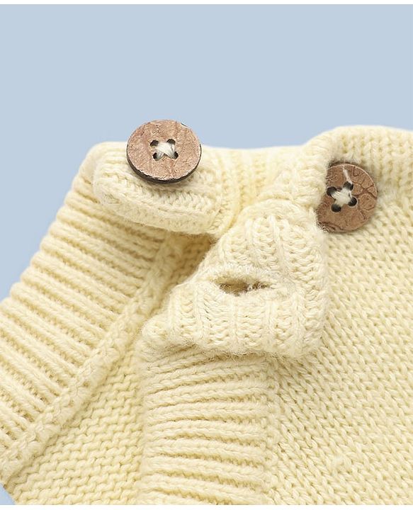 Babyhug Natural Knit SWEATER SET Regular YELLOW 0-3m