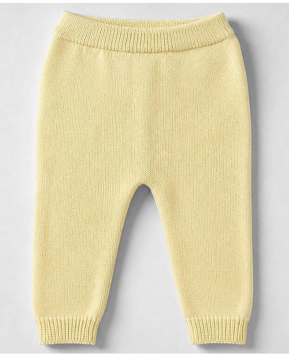 Babyhug Natural Knit SWEATER SET Regular YELLOW 0-3m