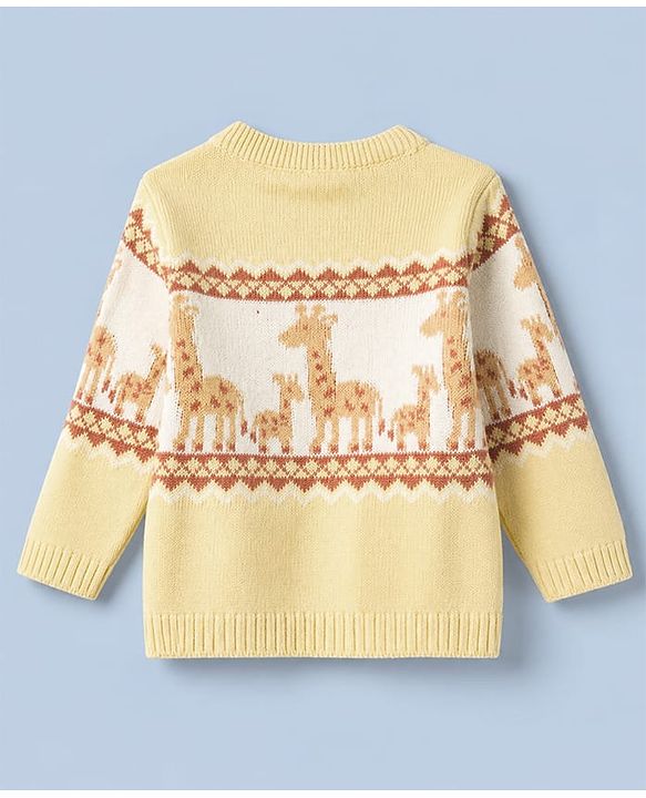 Babyhug Natural Knit SWEATER SET Regular YELLOW 0-3m