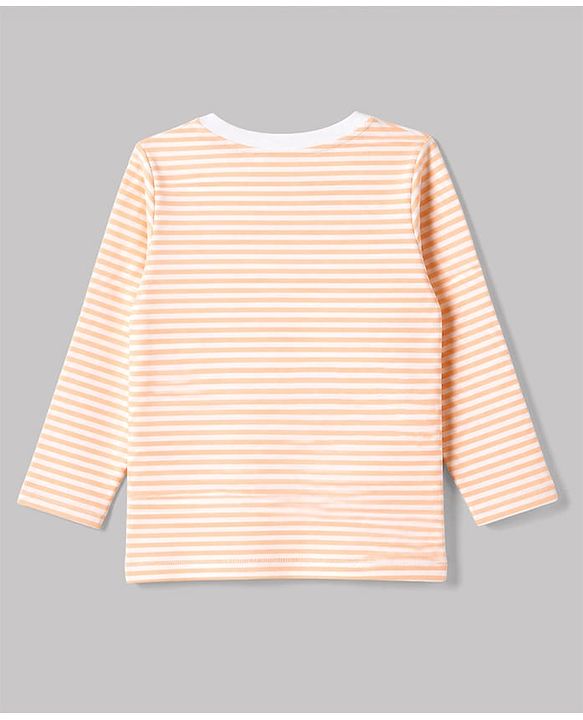 Babyhug 100% Cotton Interlock Knit Full Sleeves T-Shirts with Fox, Monkey & Koala Print in Sky Blue, Light Pink & Offwhite