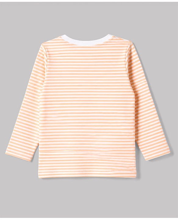 Babyhug 100% Cotton Interlock Knit Full Sleeves T-Shirts with Fox, Monkey & Koala Print in Sky Blue, Light Pink & Offwhite
