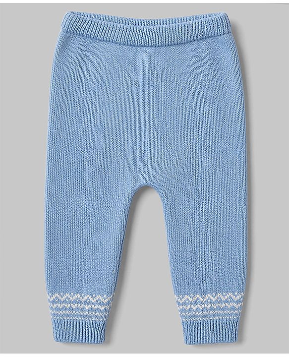 Babyhug Cotton Knit Full Sleeves Sweater Sets with Polar Bear Design and Cap - Blue