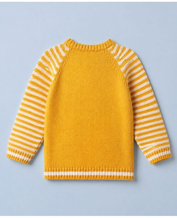 Babyhug Natural Knit SWEATER SET Regular yellow 3-6m