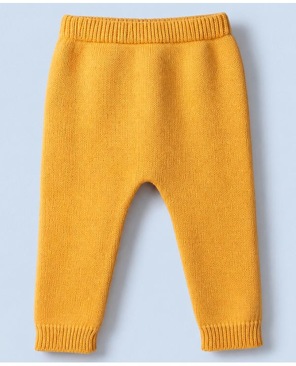 Babyhug Natural Knit SWEATER SET Regular yellow 3-6m
