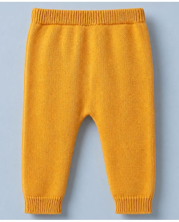 Babyhug Natural Knit SWEATER SET Regular yellow 3-6m