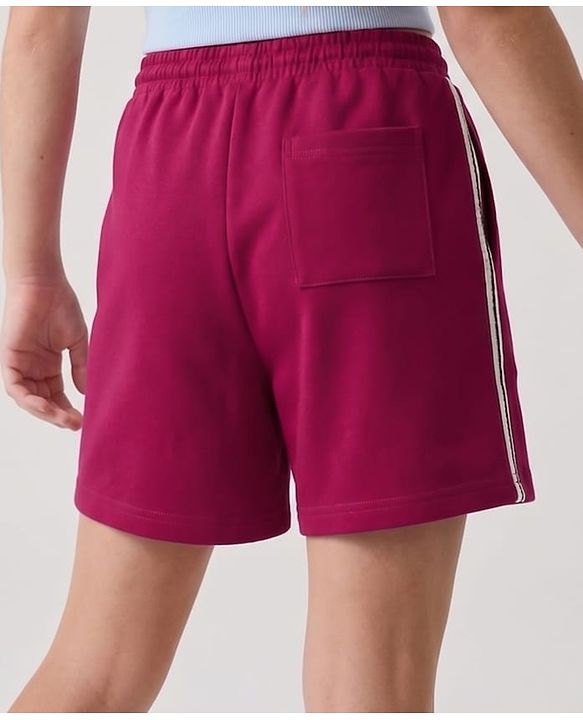 Pine Kids 100% Cotton Looper Knit Solid Shorts With Text Print - Brown