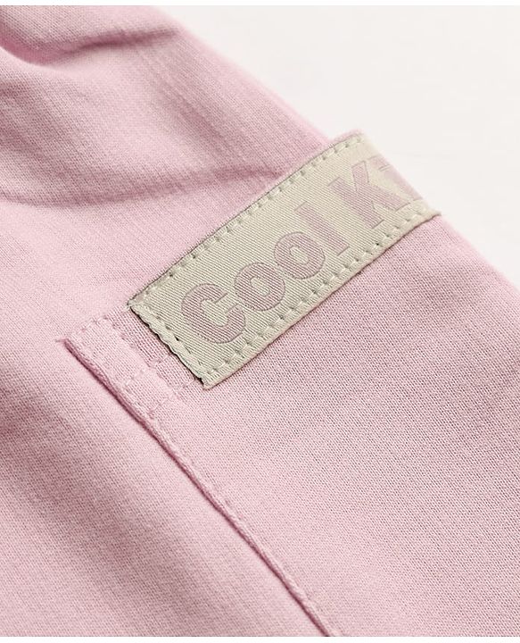 Pine Kids 100% Cotton Looper Knit Solid Shorts With Side Pockets - Light Pink
