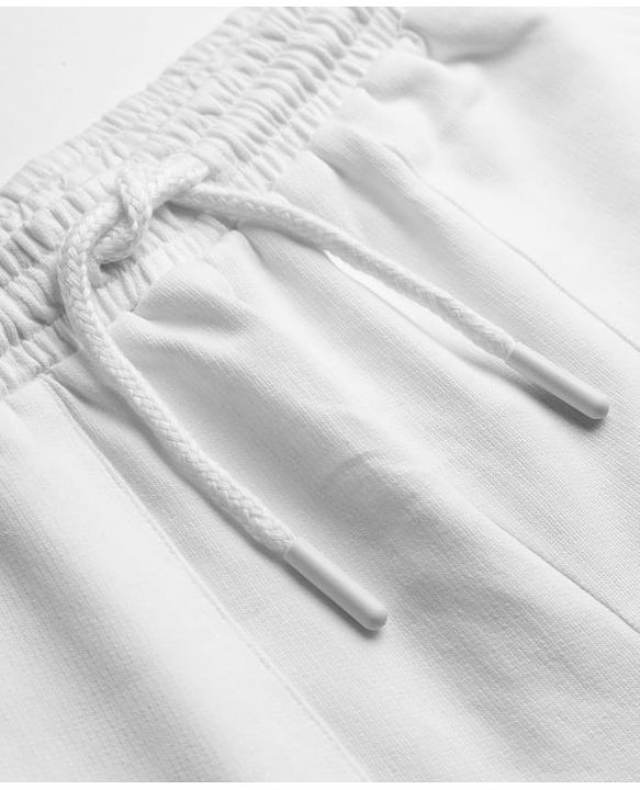 Pine Kids 100% Cotton Looper Knit Solid Shorts With Text Print - White