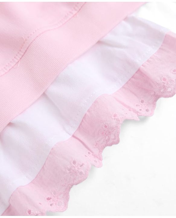 Babyhug 100% Cotton Single Jersey Knit Full Sleeves Top & Leggings Set With Text Print - Pink