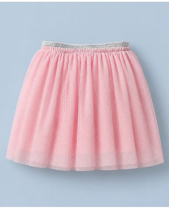 Babyhug 100% Cotton Knit Half Sleeves Top and Skirt Set With Floral Print - White