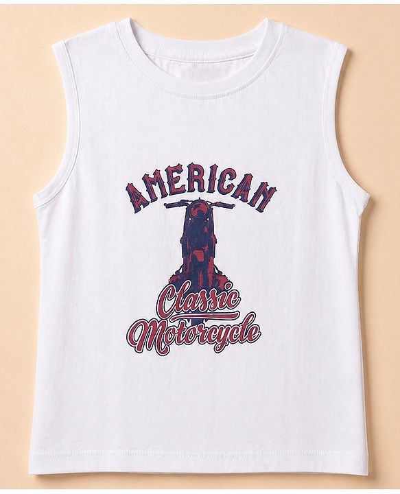 Pine Kids Cotton Woven Half Sleeves Checks Shirt and T Shirt with American Classic Motorcycle Print in Maroon