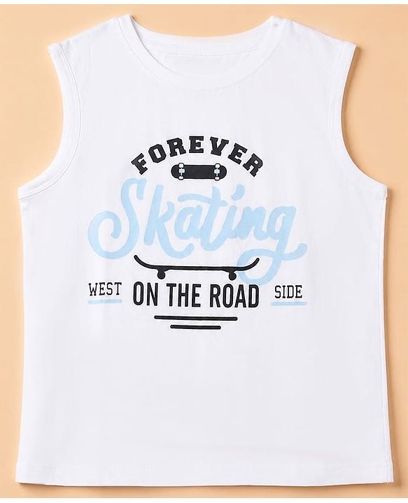 Pine Kids 100% Cotton Woven Full Sleeves Checks Shirts and T-shirt with Half Sleeves and Forever Skating Text Print - Light Blue