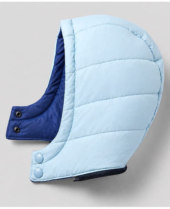 Babyhug Woven Padded Quilted Hooded Winter Jacket with Full Sleeves and Cut & Sew - Blue
