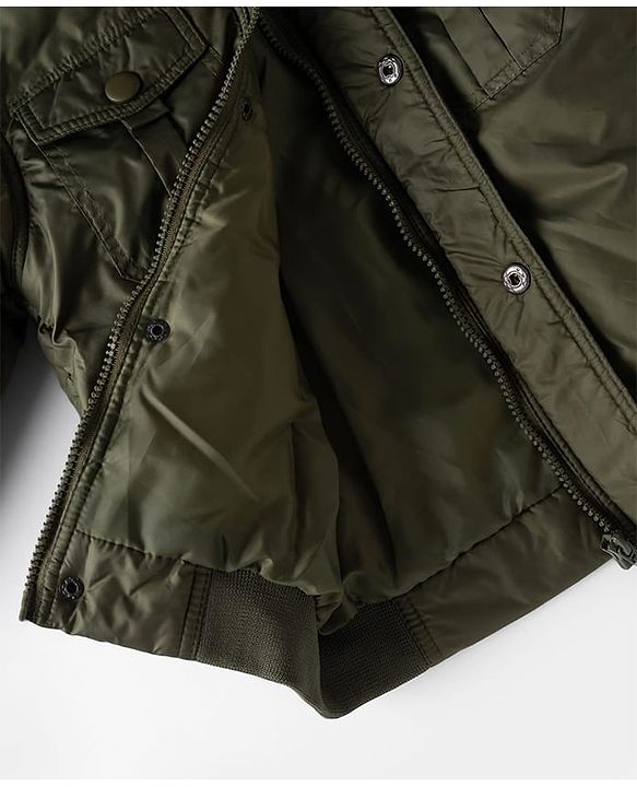 Babyhug Woven Full Sleeves Padded/Quilted/ Winter Jacket - Olive