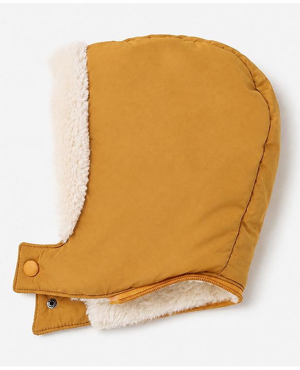 Babyhug Woven Full Sleeves Hooded Solid Padded/Quilted/ Winter Jacket - Mustard