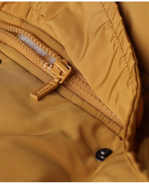 Babyhug Woven Full Sleeves Hooded Solid Padded/Quilted/ Winter Jacket - Mustard