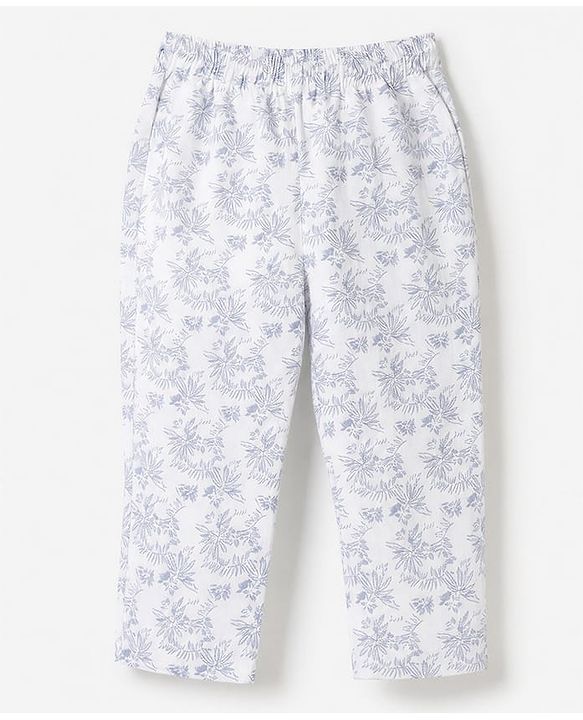 Babyhug 100% Cotton Knit Full Sleeves Co-Ords Shirt & Pyjama Night Suit with Tropical Print - White