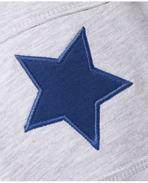 Babyhug Cotton Jersey Knit Full Length Lounge Pants With Star Applique - Grey