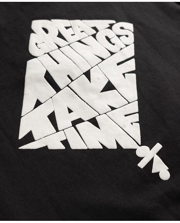 Pine Kids Cotton Mix Knit Sweatshirt with Full Sleeves and Take Time Print in Black