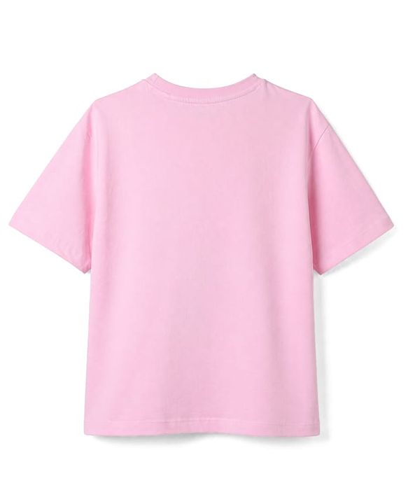 Pine Kids 100% Cotton Knit Half sleeves T-shirt with Strawberries Print - Pink