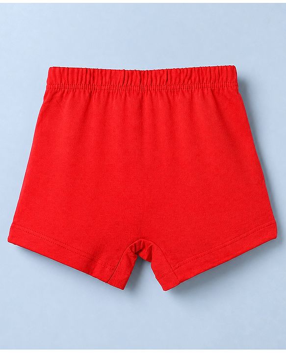 Babyhug Marvel 100% Cotton Knit Single Jersey Briefs With Avenger Graphic Pack of 3 - Beige, Red & Navy Blue