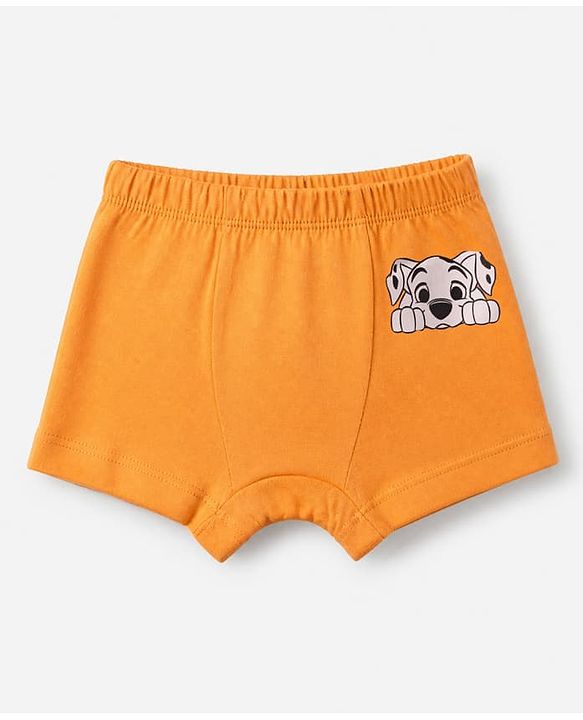 Babyhug Disney 100% Cotton Knit Briefs With Disney Character Graphic Pack Of 3 - Sky Blue Orange & Navy Blue