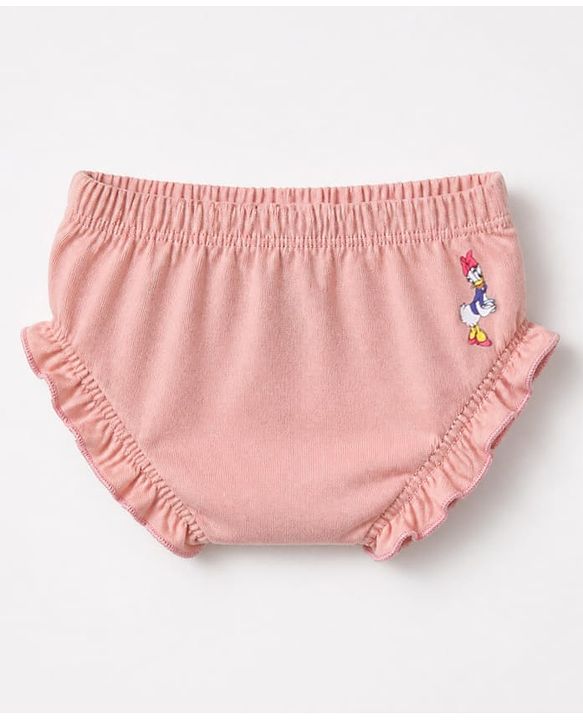 Babyhug Disney 100% Cotton Single Jersey Knit Mid Thigh Bloomers with Daisy Duck Minnie Mouse & Marie Graphic Print Pack of 3 - Pink Light Violet Light Blue